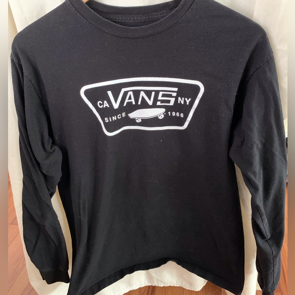 Vans Classic Black L/S T Shirt Size M